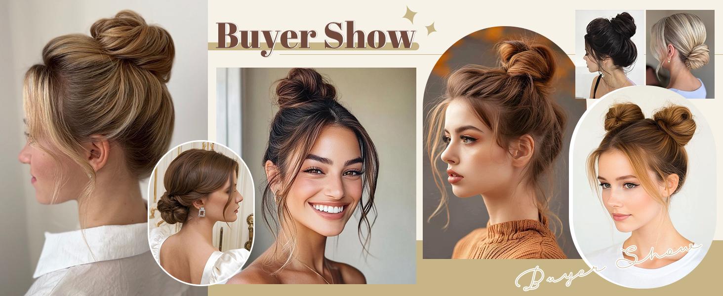 Twicebeauty 2PCS Chignon Donut Bun Hairpiece Synthetic Fiber Hair Buns Extension updo Easy to Wear for Fashionable Women Girls Daily Party Use Twicebeauty 2PCS Chignon Donut Bun Hairpiece Synthetic Fiber Hair Buns Extension updo Easy to Wear for Fashionable Women Girls Daily Party Use