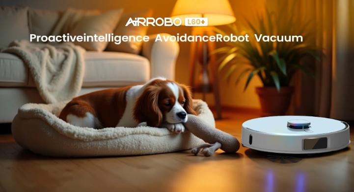AIRROBO TBT50+ Robot Vacuum and Mop (6000Pa Suction) Ultrasonic Carpet Sensor, 60-Day Self-Cleaning, LiDAR Navigation and Mapping, Voice/App Control, 240min Runtime