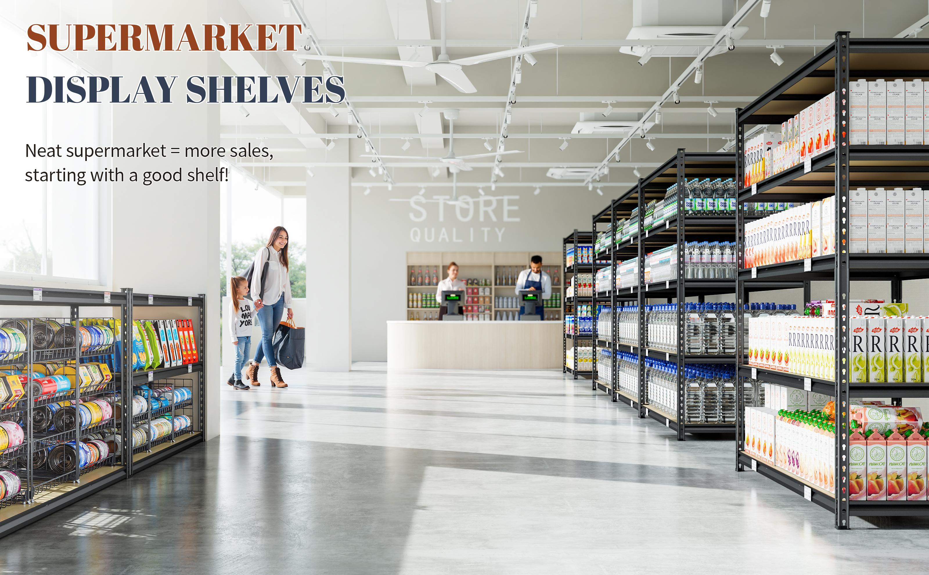 TryLazy 5-Tier Metal Storage Shelving Unit Height Adjustable Versatile Utility Rack Shelf for Craft Warehouse Pantry Kitchen Organiser Heavy Duty 2600lbs