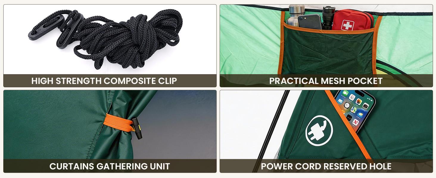 2/4 Person Waterproof Camping Tent with Rainfly, Easy Setup Dome Tent with Mesh Windows & Skylights, Lightweight Portable Tent for Outdoor Camping, Festivals & Backyard