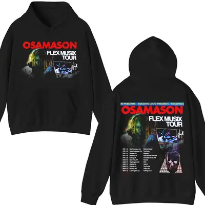 トップス osamason flexxx fantasies hoodie Osamason Flex Music Flexxx Fantasies Hoodies Tour Merch - All