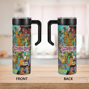 20oz SCOOBY-DOO Themed Stainless Steel Insulated Tumbler, Premium Thermos Flask with Fun Pattern, Stylish Drinkware for Home Office School, Summer Cool Refreshing Cup, Thoughtful Gift for Boyfriend & Cartoon Fans