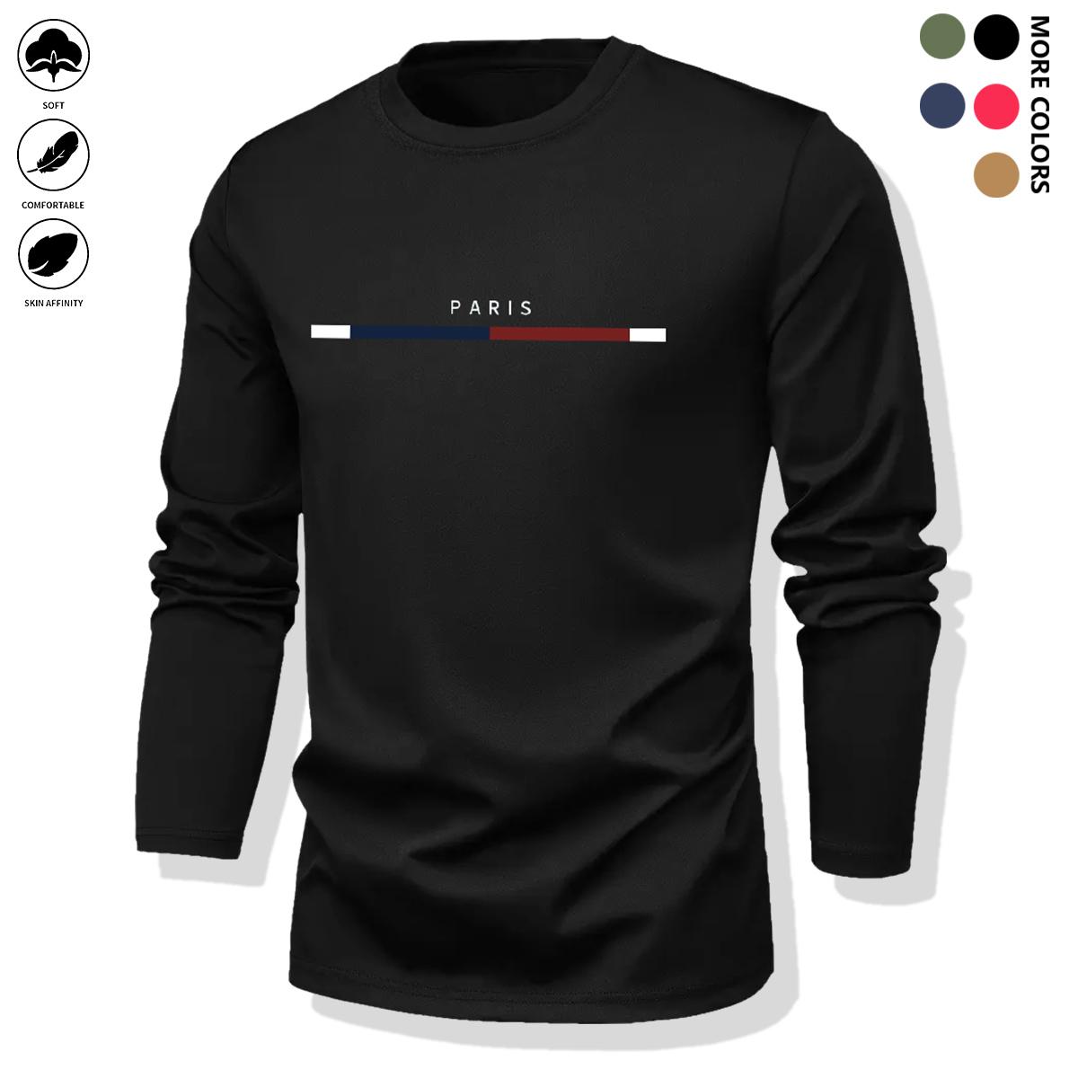 2 Pack Long Sleeve Mens Casual Crew Neck - Lightweight Stretch - Minimalist Style with Printed Design Men's Christmas Clothing - Gift Ideas for Men