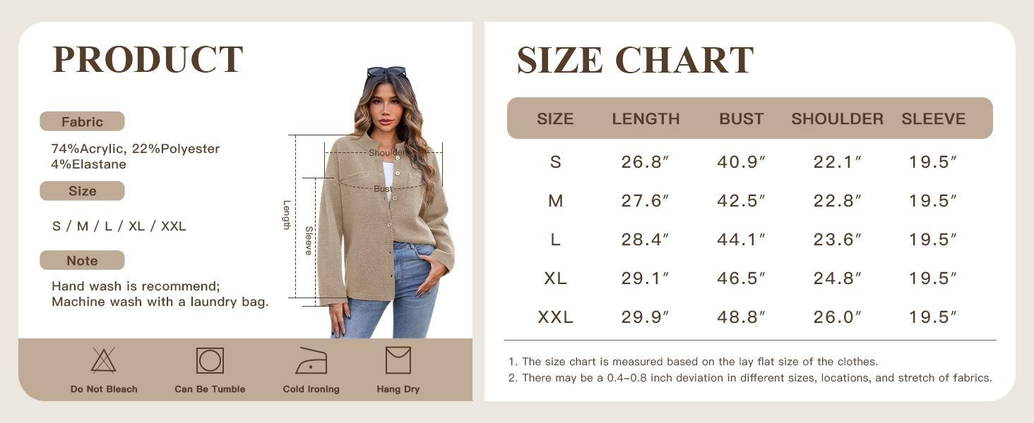 Imily Bela Womens Collared Cardigans Button Down Fall Sweater Jackets Oversized Casual Long Sleeve Knit Shirts