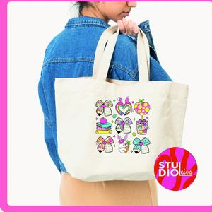 DTF Transfer - Coquette Easter Teacher Doodle Pack - Ready to Press