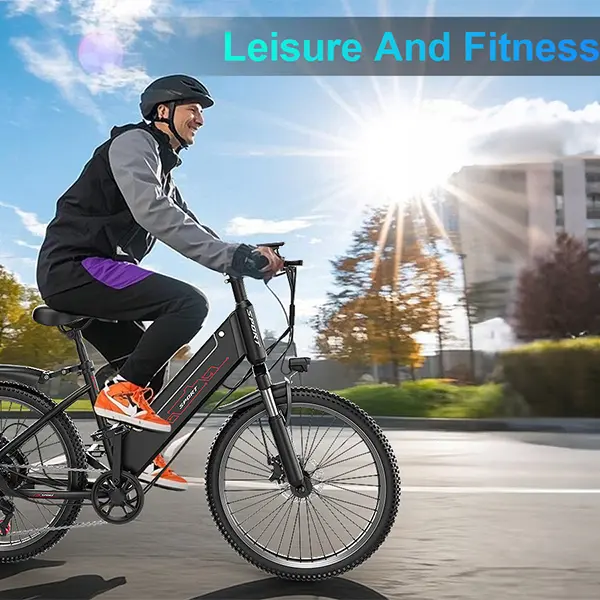F26 750W Electric Bike for Adults, 26" *4.0" Fat Tire E-Bike with 48V 10.4Ah Removable Lithium-Ion Battery, Range 55Miles 22MPH  Front and rear disc brakes Commuting Mountain Ebike