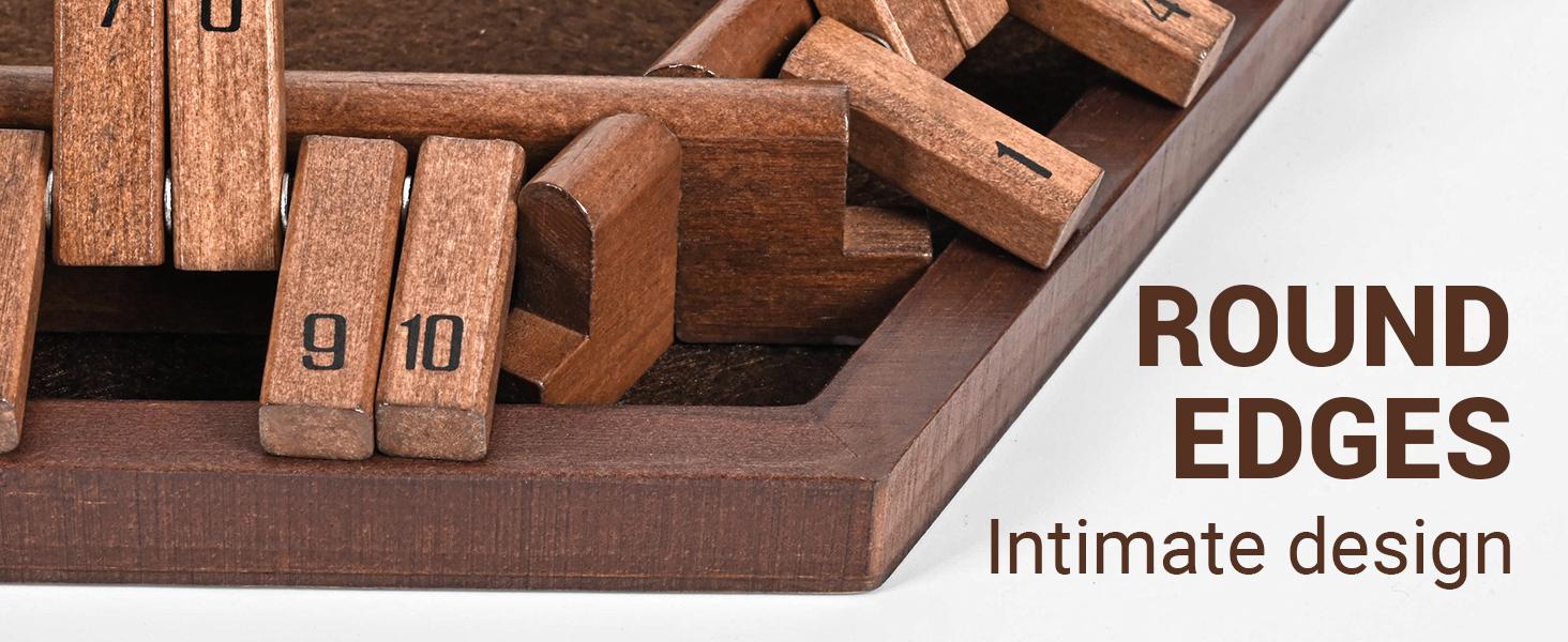 Ropoda Shut The Box Game, Upgraded 1-6 Player Shut The Box for Adult and Kids, Wooden Dice Game -Addition Training, Fun for Family Game Night, Summer Turn Up & Father's Day Deal Ropoda Shut The Box Game, Upgraded 1-6 Player Shut The Box for Adult and Kids, Wooden Dice Game -Addition Training, Fun for Family Game Night, Summer Turn Up & Father's Day Deal