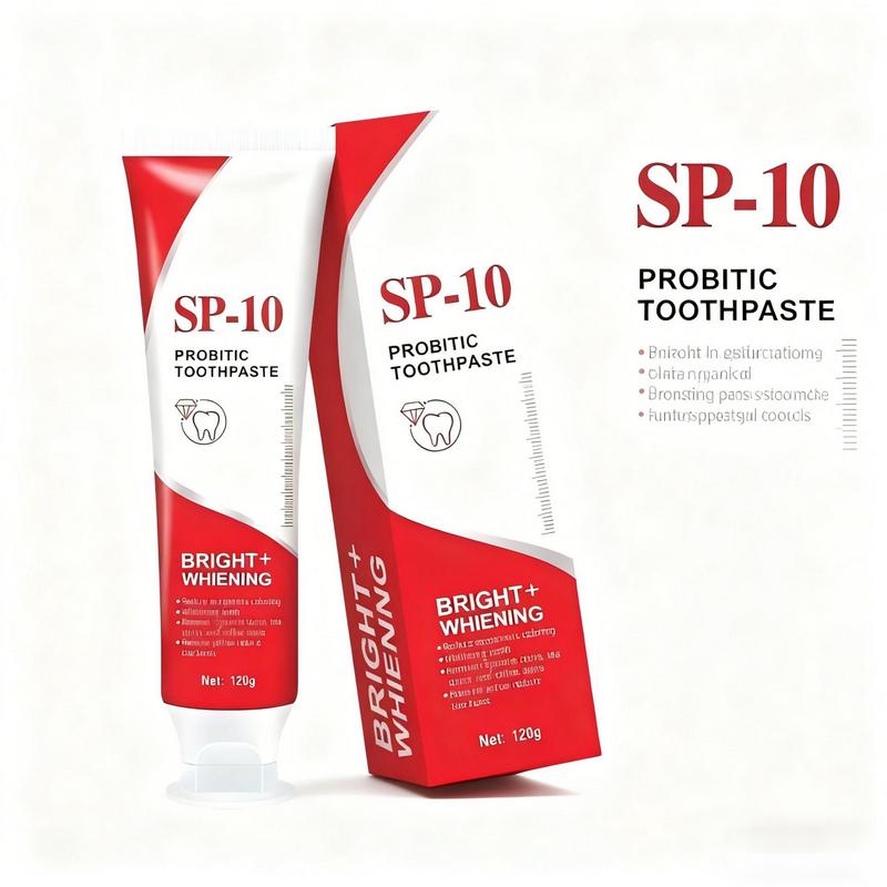 2 PCS SP-10 Probiotic Toothpaste,Enhanced Formula with 10 Probiotics for Teeth Whitening,Fluoride-Free, Fresh Mint Flavor