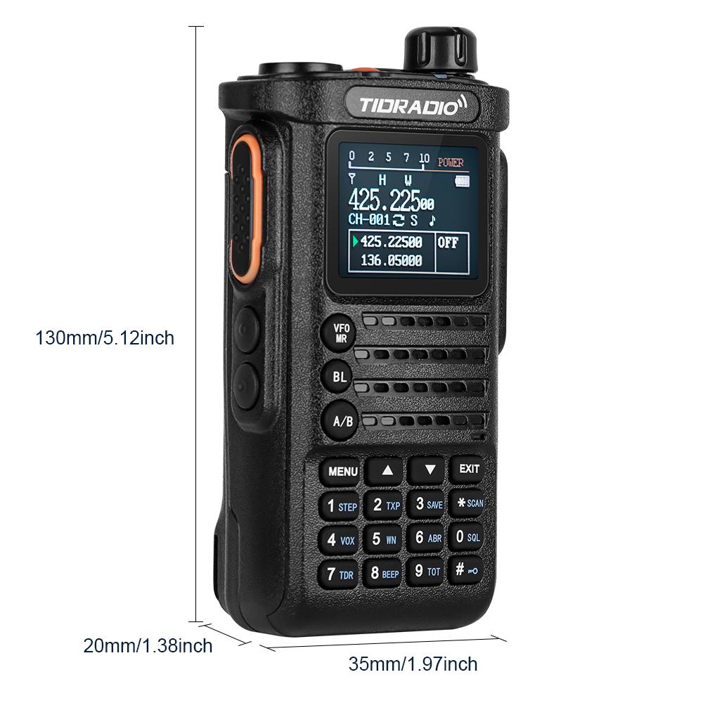 TIDRADIO 3rd Gen TD-H8 GMRS & Ham Radio 10Watt Long Range Walkie Talkie Performance Multi-band Handheld Two-Way Radio Built-in Bluetooth APP Wireless Programming