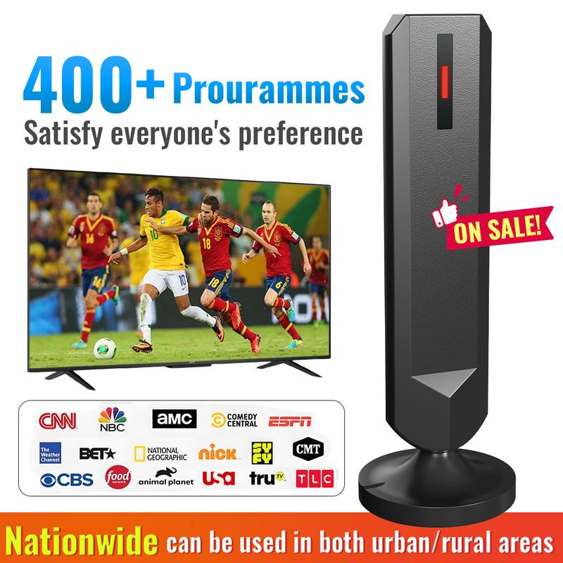 TV Antenna for Smart TV Indoor 2025 Digital 360° Long Range 4K HDTV Antenna for 1080P TVs Easy In stall No Cable Needed