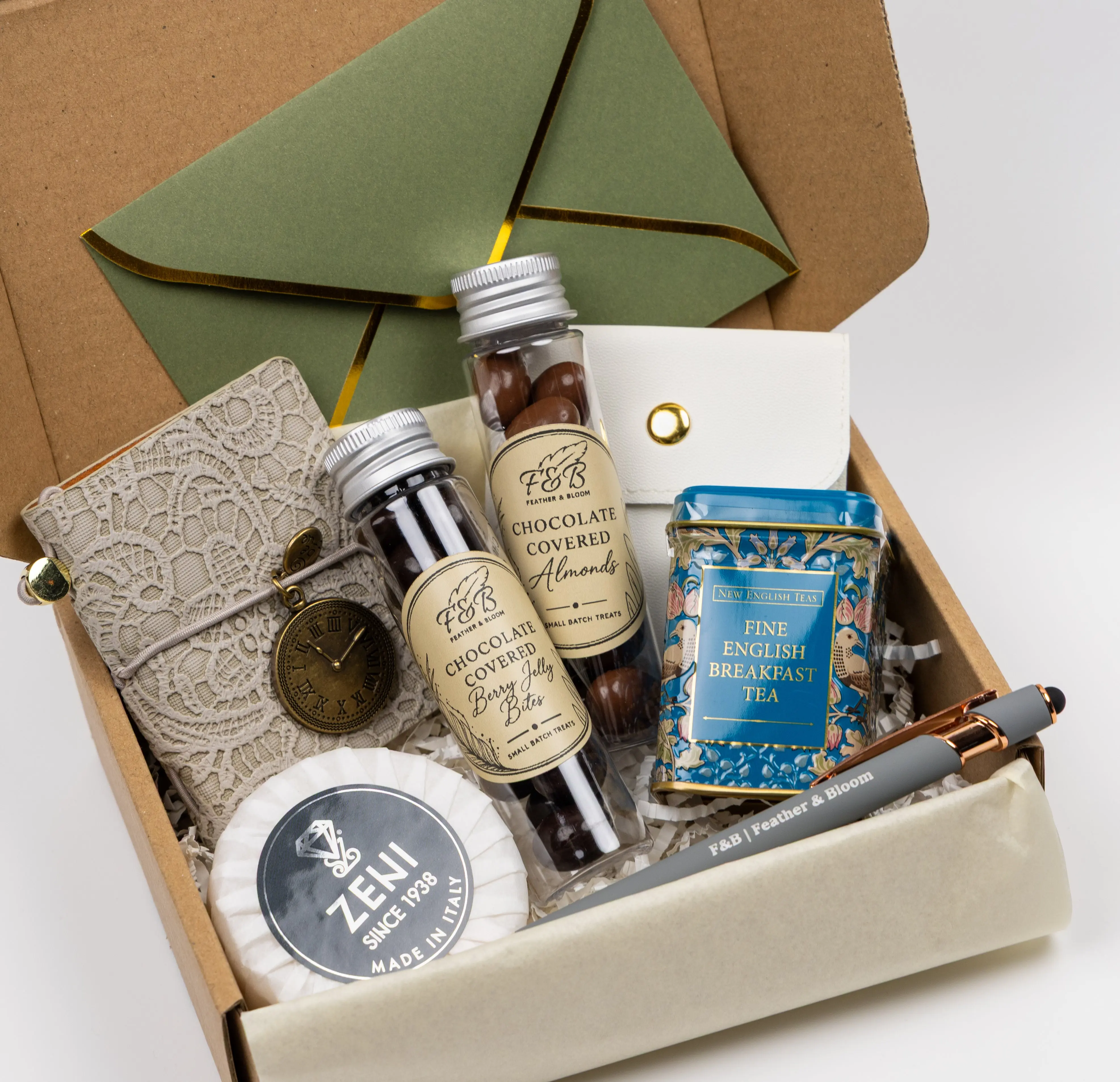 Tea Gift Box with Sweet Treats, Cozy Care Package for Her