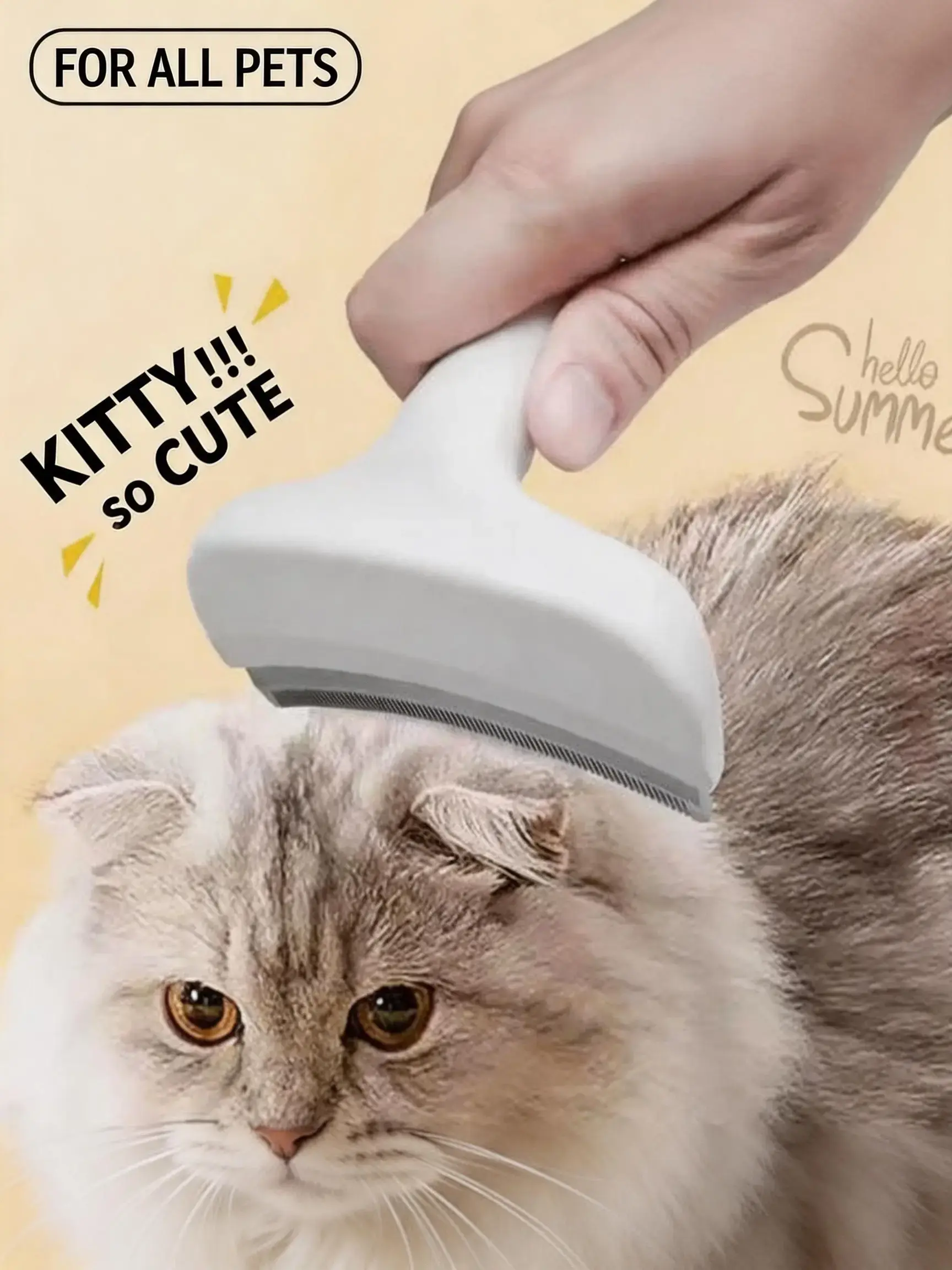 2026 Professional Pet Deshedding Tool Gentle Undercoat Rake For Dogs Cats Reduces Shedding Fast Dematting Comb Long Hair Pet Fur Removal Cat Grooming Tool #SummerVibes #petlovers