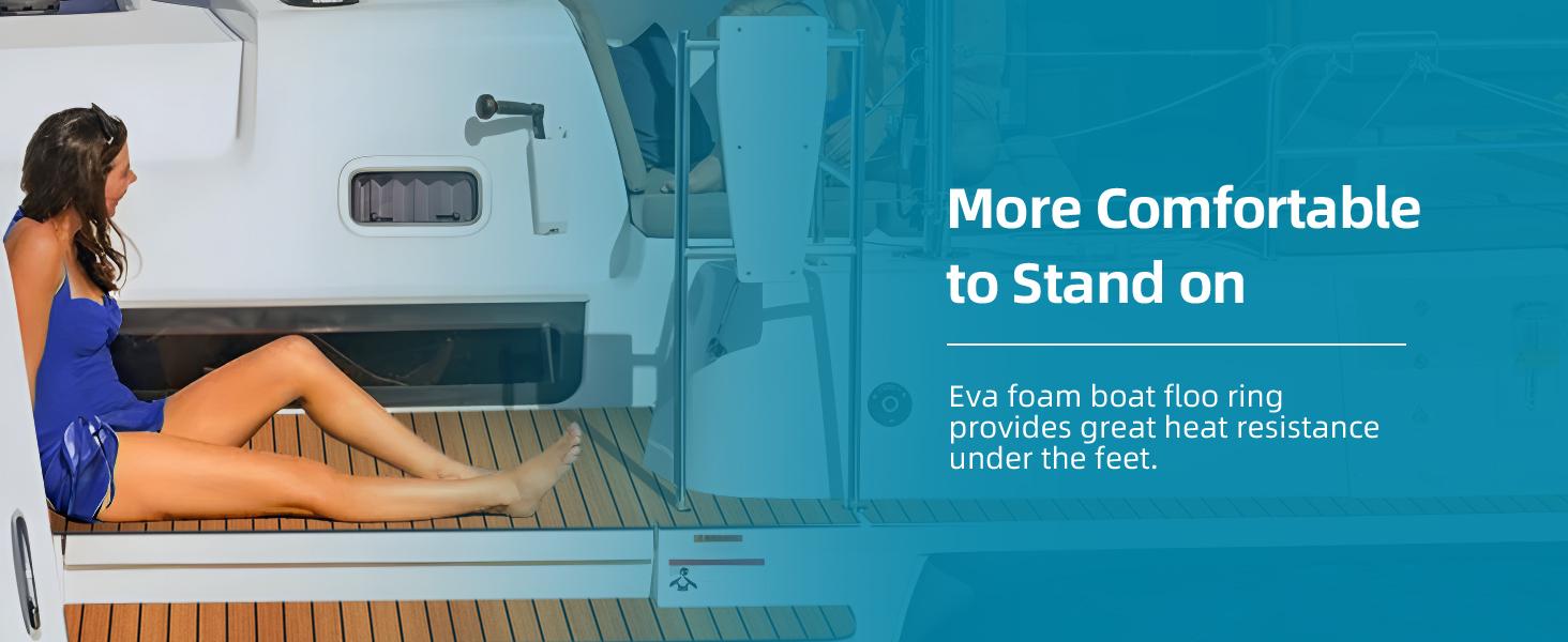 EVA Foam Boat Flooring, EVA Foam Boat Decking 94.5''x35.4''/23.6'',with 3M Adhesive Backing, Non-Slip Decking Faux Teak Sheet For Marine Boat Kayak, Yacht, Swimming Pool RV Floor