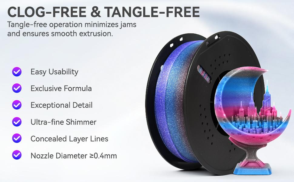 Epelay 4-Color Gradient PLA+ Filament Red Black Blue Purple Color Change Every 8m 1.75mm 3D Printing Filament for Creative Models Epelay 4-Color Gradient PLA+ Filament Red Black Blue Purple Color Change Every 8m 1.75mm 3D Printing Filament for Creative Models