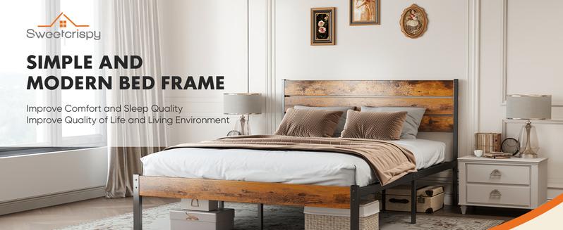 【Deal】Metal Platform Bed Mattress Foundation with Headboard and and Footboard, No Box Spring Needed with 800LBS Sturdy Wooden Slats Support 【Deal】Metal Platform Bed Mattress Foundation with Headboard and and Footboard, No Box Spring Needed with 800LBS Sturdy Wooden Slats Support