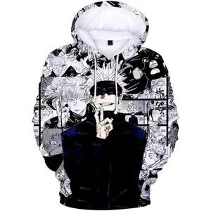 2024Gojo Satoru Hoodie Costume Cosplay Sweatshirt Sweater 3D Novelty Hooded Pullover for Men Women2025