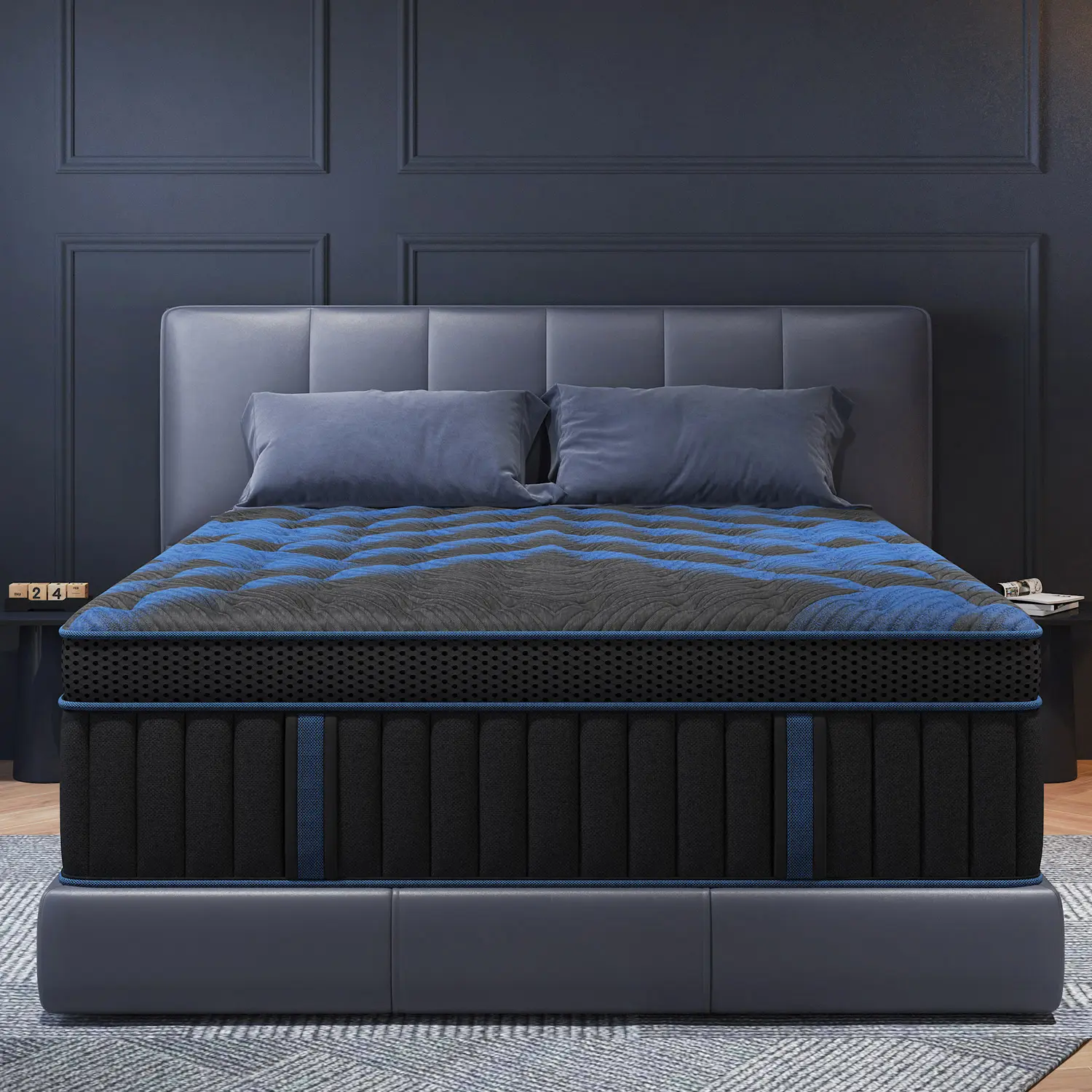 Twin Full Queen King Mattress in a Box, 12/14Inch Hybrid Mattresses with Gel Memory Foam and Individually Pocket Innerspring Euro Top Medium Firm for Motion Isolation, Edge Support