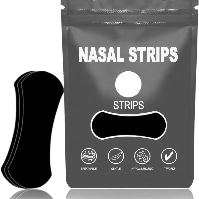 Unisex Anti-Snore Nose Strips for Adults - 30 Pieces Sports Tapes, 2.36in*1.18in Fit, Strong Hold Adhesive, Sweat Resistant, 2-Step Application, Hypoallergenic, Snoring Reduction, Improved Breathing, Sleep Support, 2.36 Inch*1.18 Inch