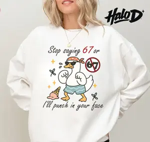 Funny Goose Graphic Sweatshirt – Cute Sarcastic Goose Crewneck, Cozy Unisex Gift