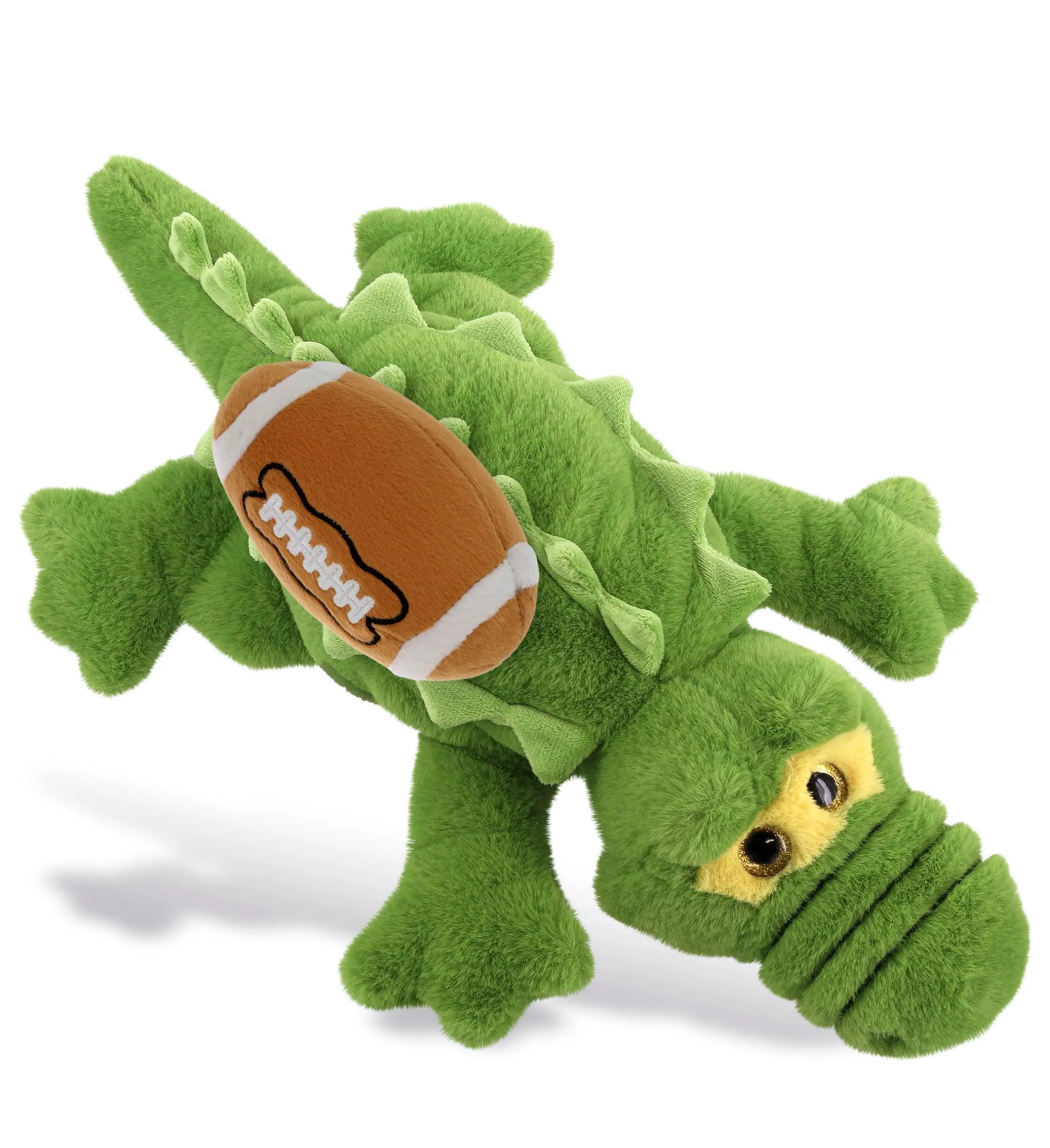 SUPER-SOFT PLUSH - GREEN ALLIGATOR LARGE 17" WITH FOOTBALL PLUSH