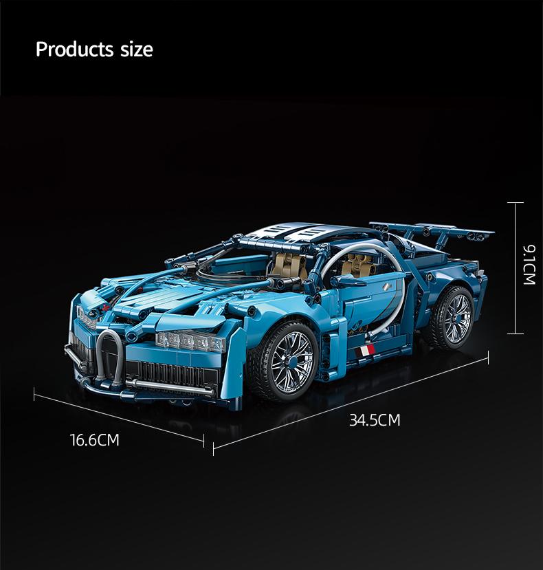 【1:14】 Pink sports car building blocks, assembled sports car, pulled back car, racing car, educational toy car, assembled model, cool birthday gift