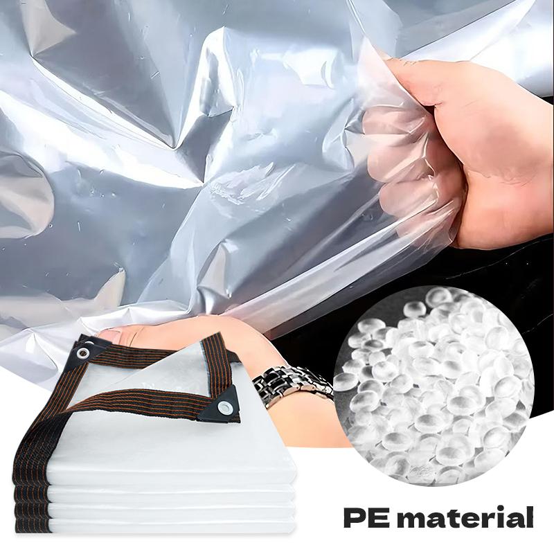 Ultimate Outdoor Shield,6.5 x 9.5 FT Clear Waterproof Tarp – Heavy Duty, UV-Resistant, Tear-Resistant Outdoor Cover for Garden, Greenhouse, Firewood, Patio Furniture, and More outdoorfun