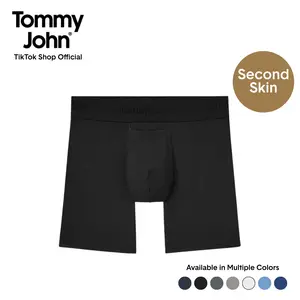 Tommy John Men’s Second Skin Trunk & Boxer Briefs, Luxury Soft Modal Fabric, Contour Pouch, Stay-Put Waistband 6" Inseam