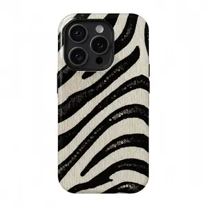 Sequins Zebra Print Phone Case, suitable For iphone 17 pro case 16 max plus air 15 14 13 & For Samsung Galaxy S25 S24 Ultra Galaxy A15 A16 5G, double-layer protective case, smartphone case