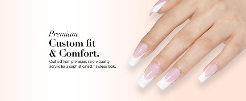 SXC Cosmetics X-Pro Tips - 150/160 Nail Tips ONLY, French Tip Press On Nails, 15/16 Sizes Ultra Fit, Nail Art DIY Press On Nails