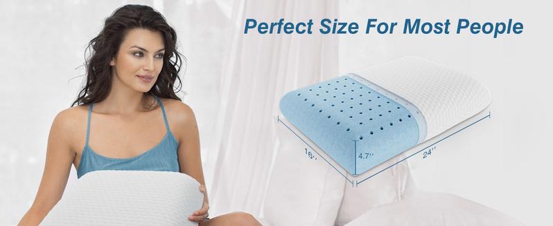 Memory Foam Pillows for Sleeping, Bed Pillow Soft and Comfortable, Cooling Pillow with Removable and Machine Washable Cover, Hotel Pillow