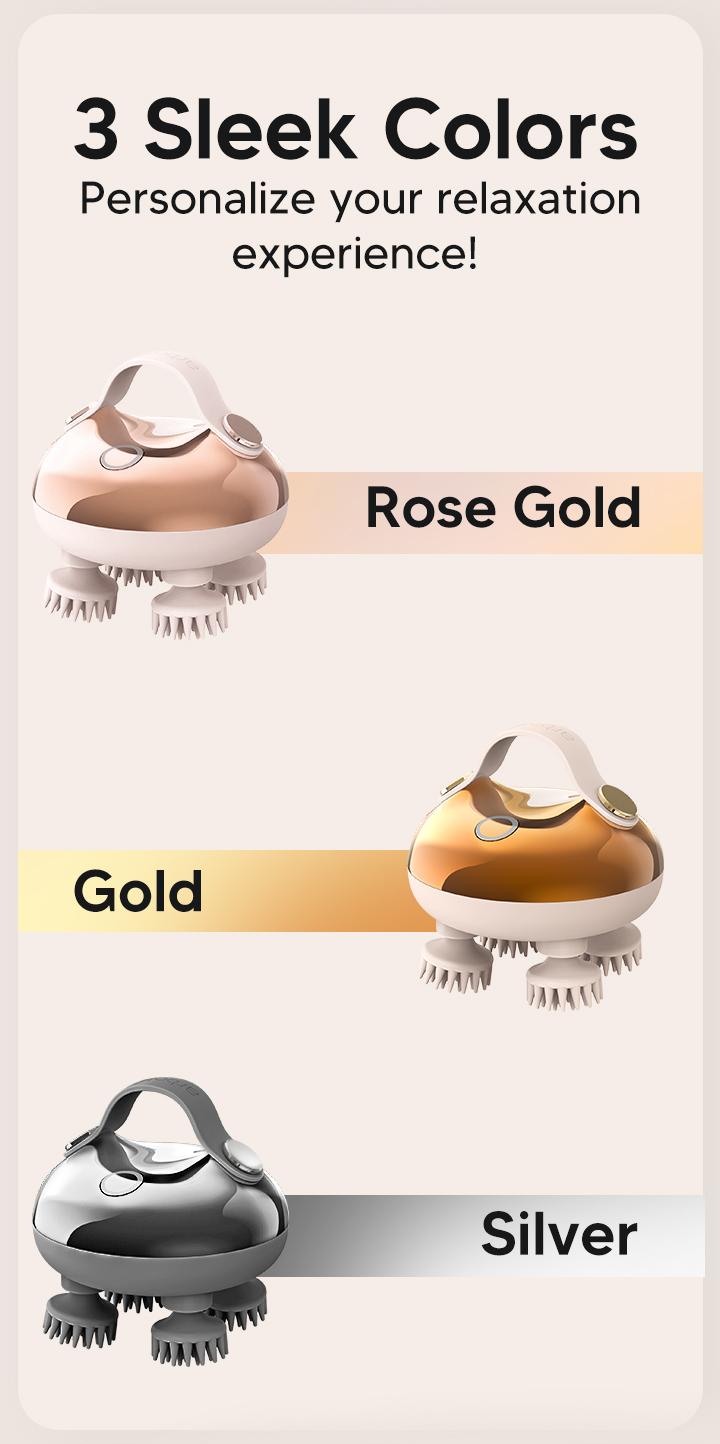 arboleaf Electric Head Massager Portable Comfort Massager for Stress Relief with 8 Removable Massage Claws Waterproof Rechargeable