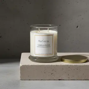 Vanilla Fleur 8.5oz Scented Candle- Vanilla, Citrus, Jasmine, Musk