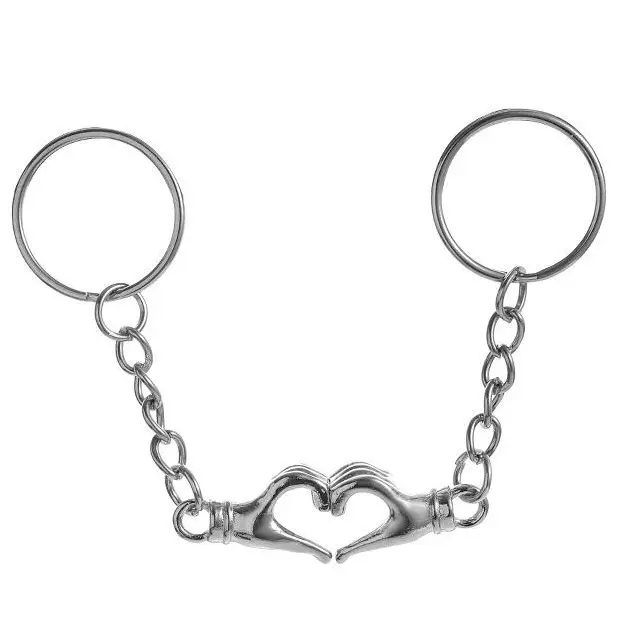 Minimalist Love Heart Romance Couple Keychain Set - Compact Magnetic Matching Pair, Lightweight Daily Carry Festive Gift for Couples for Valentine’s Day, 1 Anniversary, 1 Christmas