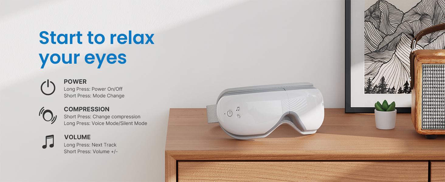 RENPHO Eyeris 1 Eye Massager with Heat, Comfort Smart Eye Mask with Bluetooth Music Birthday Gifts for Women Men, Spring Glow Up Eye Care Device Gift Choice for Man Women