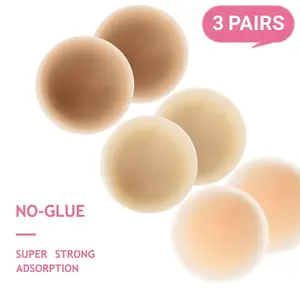 TAHUJIU Adhesive-free, Nipple stickers self-adhesive nipple covers, ultra-thin silicone nipple pasties, seamless and invisible under clothing, Backlessbra, suitable for women.