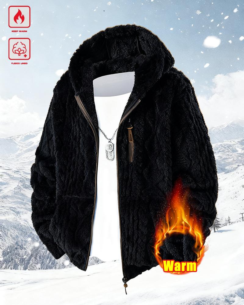 Men's Winter Fleece Hoodie – Thick, Warm Jacket; Features a Zippered Front Closure; Perfect for Various Occasions Such as Everyday Commutes and Weekend Outings, Making It a Versatile Piece in Any Man's Wardrobe. Casual Coats Men's Winter Fleece Hoodie – Thick, Warm Jacket; Features a Zippered Front Closure; Perfect for Various Occasions Such as Everyday Commutes and Weekend Outings, Making It a Versatile Piece in Any Man's Wardrobe. Casual Coats