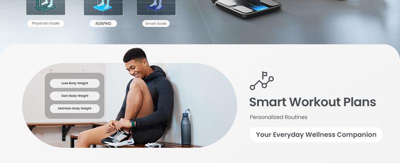[Livestream Exclusive] RENPHO 8 Electrode Smart Scale, MorphoScan Base Bluetooth Full Body Scan Segmental Body Composition Analysis, 400lb Capacity Fancy Gym Gifts