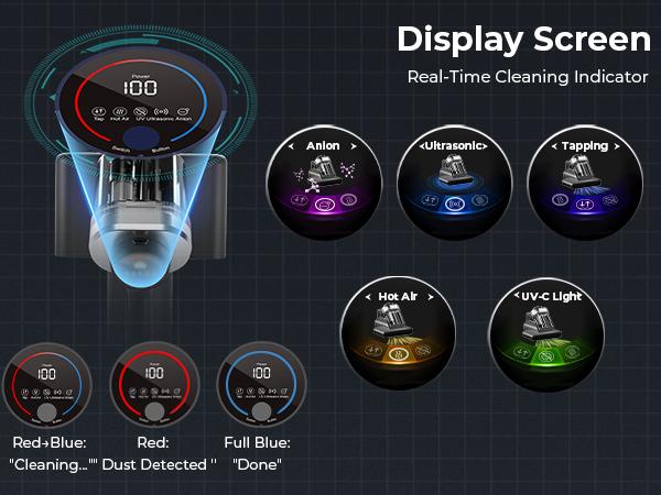 Teant Mattress Vacuum Cleaner for Dust Mites Removal,(14kPa/18kPa)  Bed Vacuum with UV-C Light & 149°F Hot Air & Aroma Tablet & LED Display, Hyper Helix Motor& Powerful Suction Double-Cup Handheld Vacuum Cleaner With HEPA Filter for Bed Couch Sofa Carpet