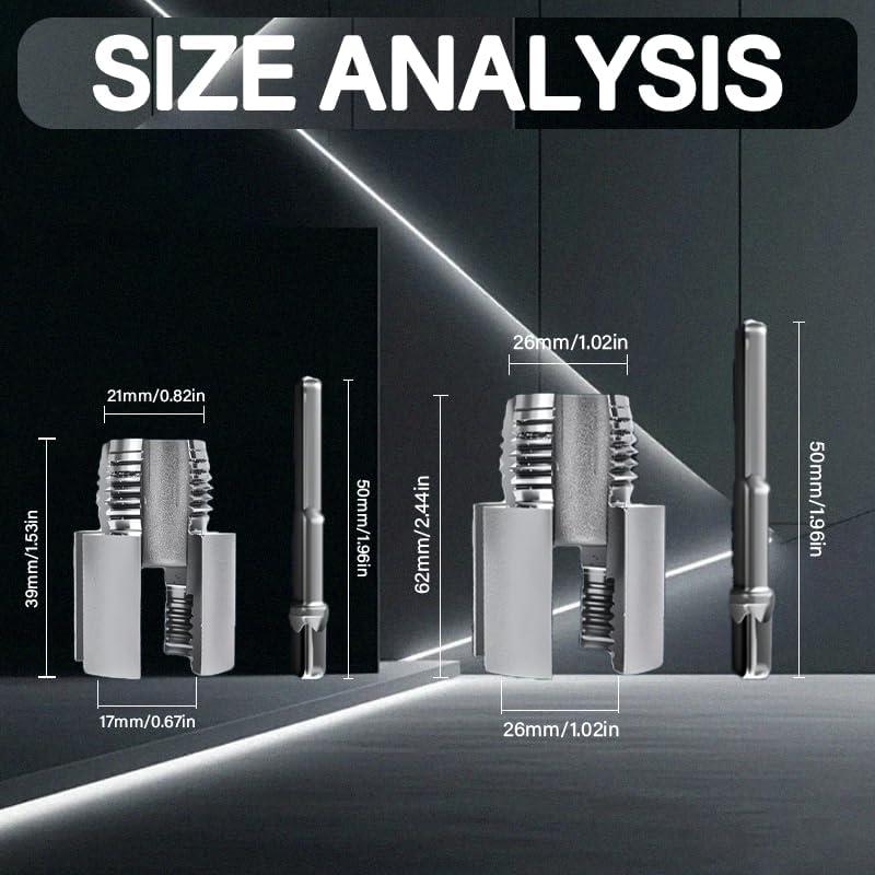 Water Pipe Threading Tool Pipe Thread Cutting Tool 1/2'' 3/4'' PVC Pipe Thread Cutting Tool, Upgrade Pipe Thread Cutting Tool for Plumbing DIY Repairs