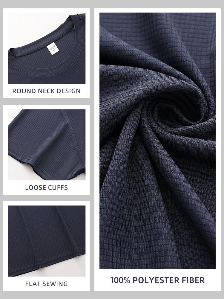 6-Pack Textured Performance Tee Mens Athletic Fit Breathable Quick-Dry Shirts Textured Performance