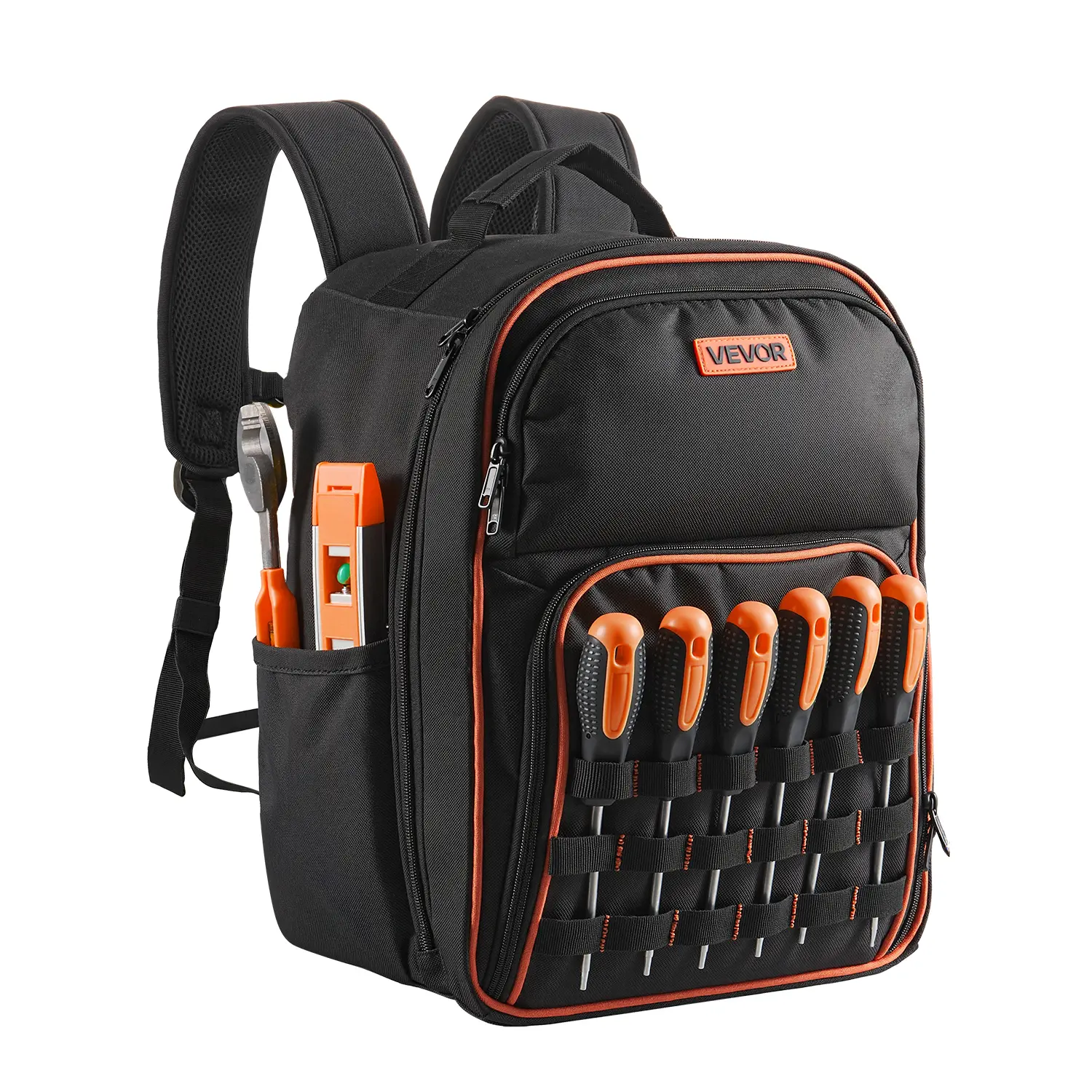 【Summerfinds】VEVOR Tool Backpack,49 PocketsHeavy-duty Tools Storage Organizer Work Bags with Laptop Compartment & Reinforced Fabric BaseElectrician Jobsite Backpack for ElectricianRepairmanTool PouchConstruction Tool Organizer