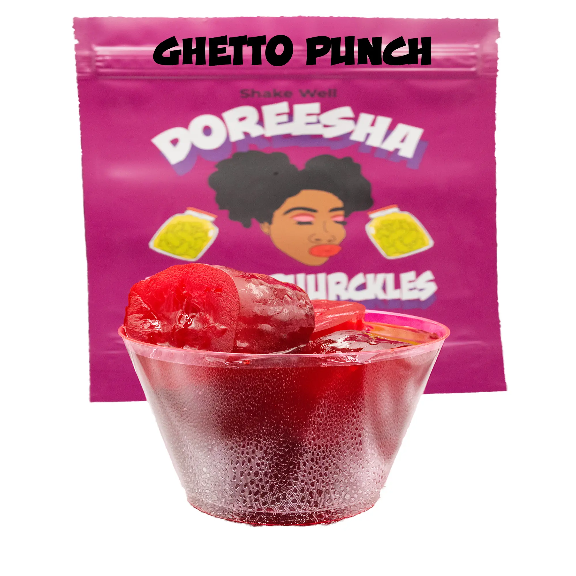Doreesha FLAVAD Puurckles GPC GHETTO PUNCH Sweet Tangy Sour Snack FRUITY Flavored Chunks Made with Vinegar & Artificial Flavors Crafted in the USA-SMELLS LIKE VINEGAR