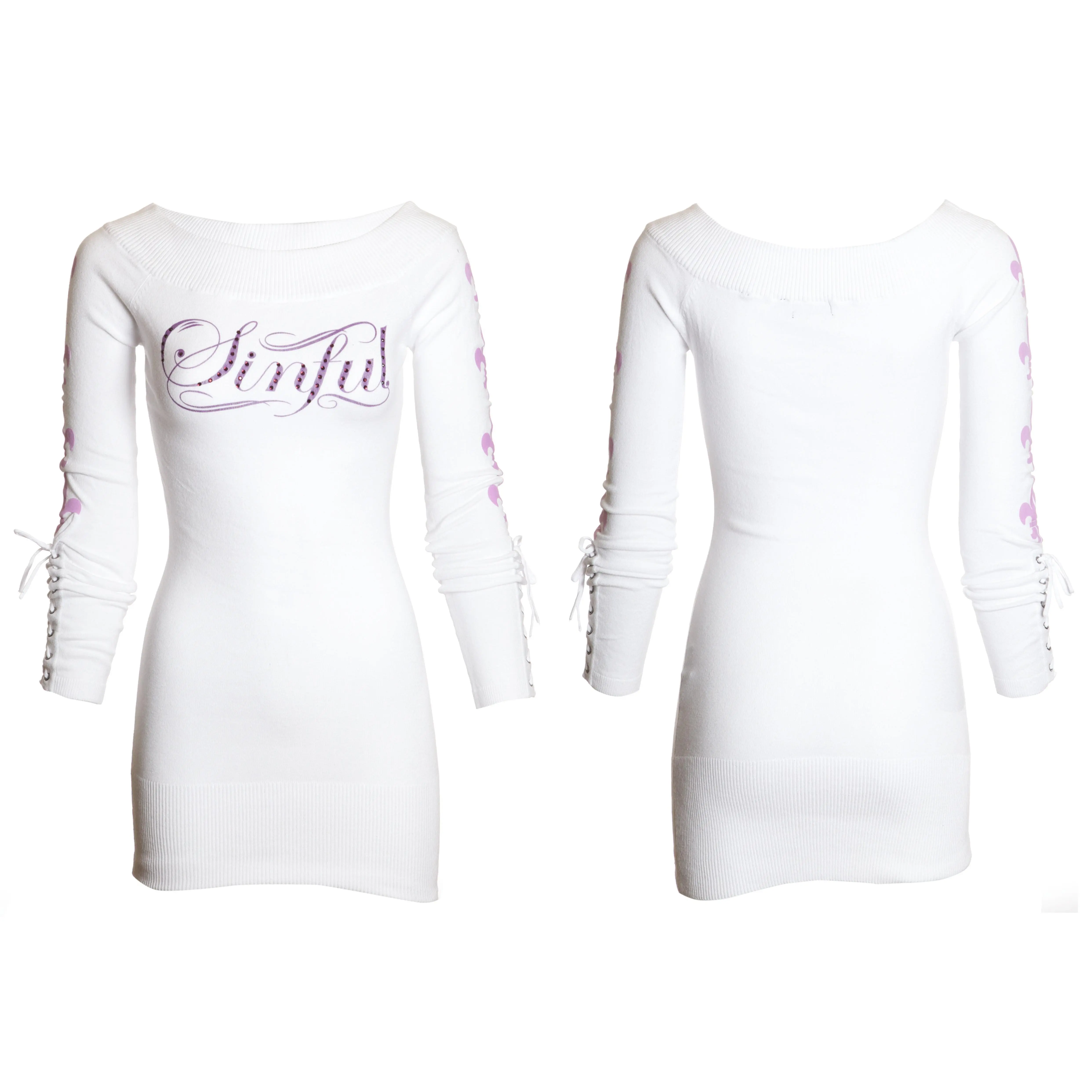 Sinful by Affliction Women's Casual Long Sleeve Sweater Dress Electra - Polyester-Cotton Blend