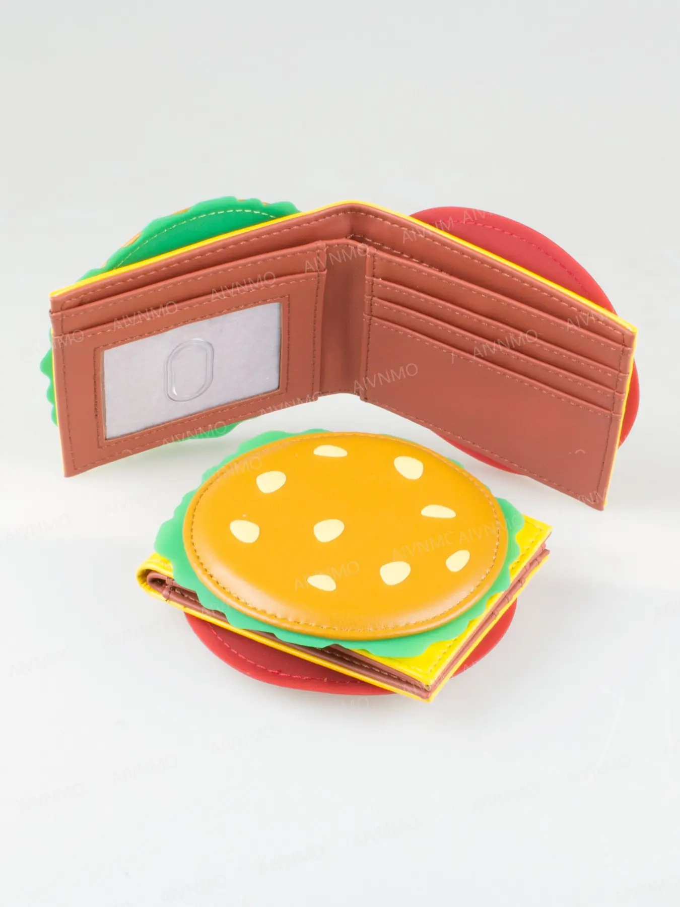 Cute Burger Shaped Design Wallet, Fashionable Letter Design Short Wallet for Women, Casual Trendy Versatile High-quality Daily Wallet, Fashionable Card Holder, Credit Card Wallet, Wallet Purse, Card Slots Wallet, Wallets Women