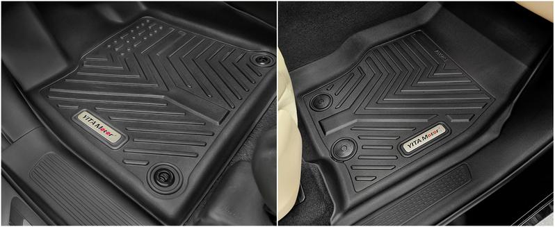 YITAMOTOR Floor Mats Compatible with Highlander, Custom Fit Floor Liners for 2014-2019 Toyota Highlander, 1st & 2nd Row All Weather Protection, Black Truck Accessories Automotive