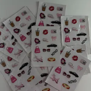 Aesthetic 3D Phone Case Stickers "xoxo" - Vibrant Stickers, Waterproof, Unique Design for Personalization