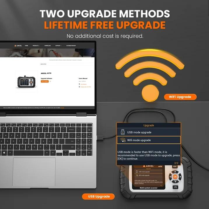 ANCEL AD710 ABS SRS OBD2 Scanner Automotive Scan Tool with ABS Bleeding, EPB Reset, Battery Test, Live Data, Full OBD2 Modes, Car Code Reader Diagnostic Tool ANCEL AD710 ABS SRS OBD2 Scanner Automotive Scan Tool with ABS Bleeding, EPB Reset, Battery Test, Live Data, Full OBD2 Modes, Car Code Reader Diagnostic Tool