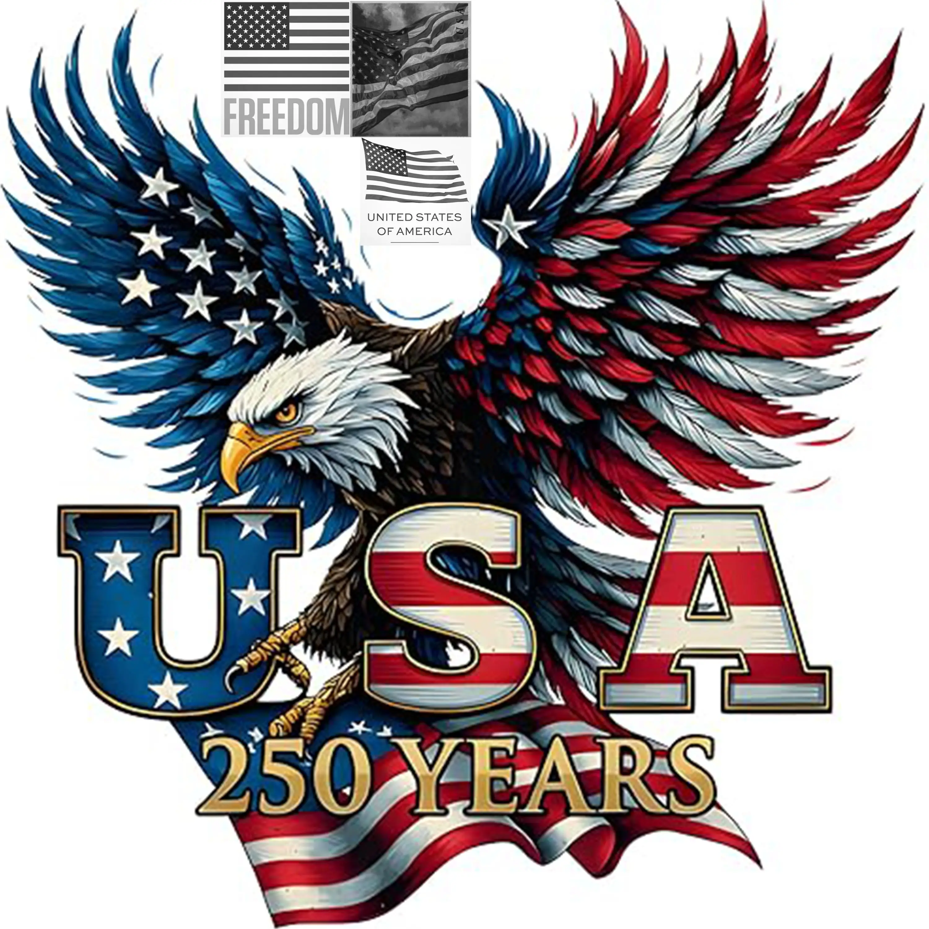 100Pcs US Flag Stickers, United States American Flag Decor Stickers