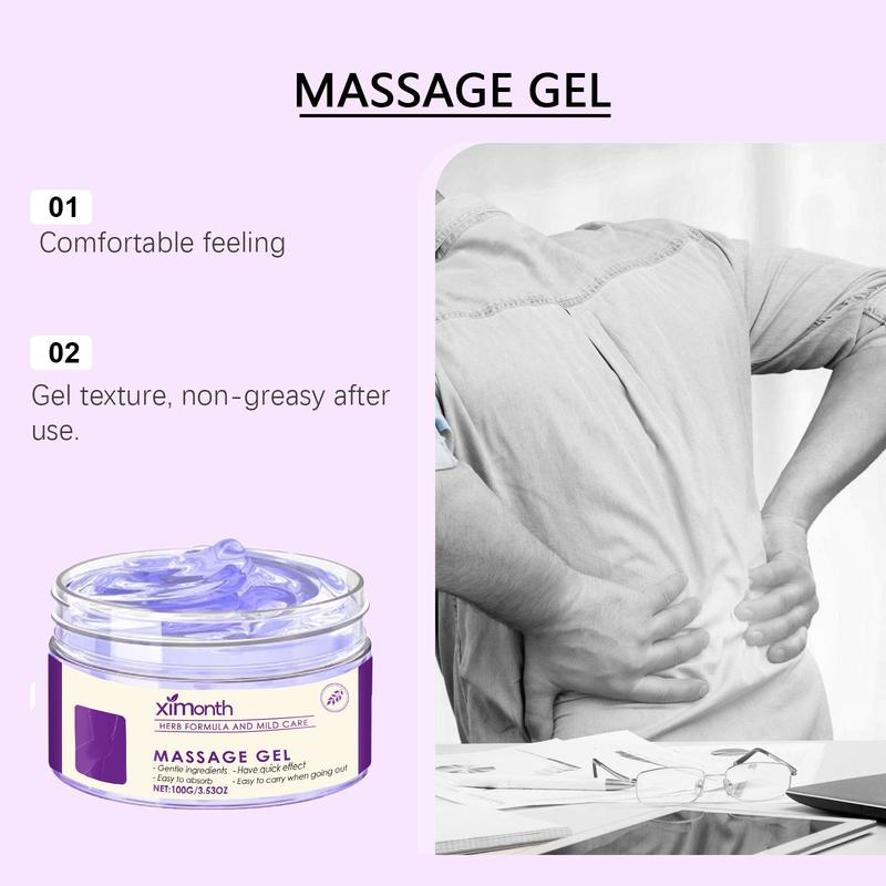 Ximonth Herbal Body Massage Gel (100g) | Mugwort & Ginger Extract | Joint Care for Knees, Wrists,elbow,Back & Neck | Lightweight Non-Greasy | Fast Absorption | Moisturizing Daily Body Care Ointment