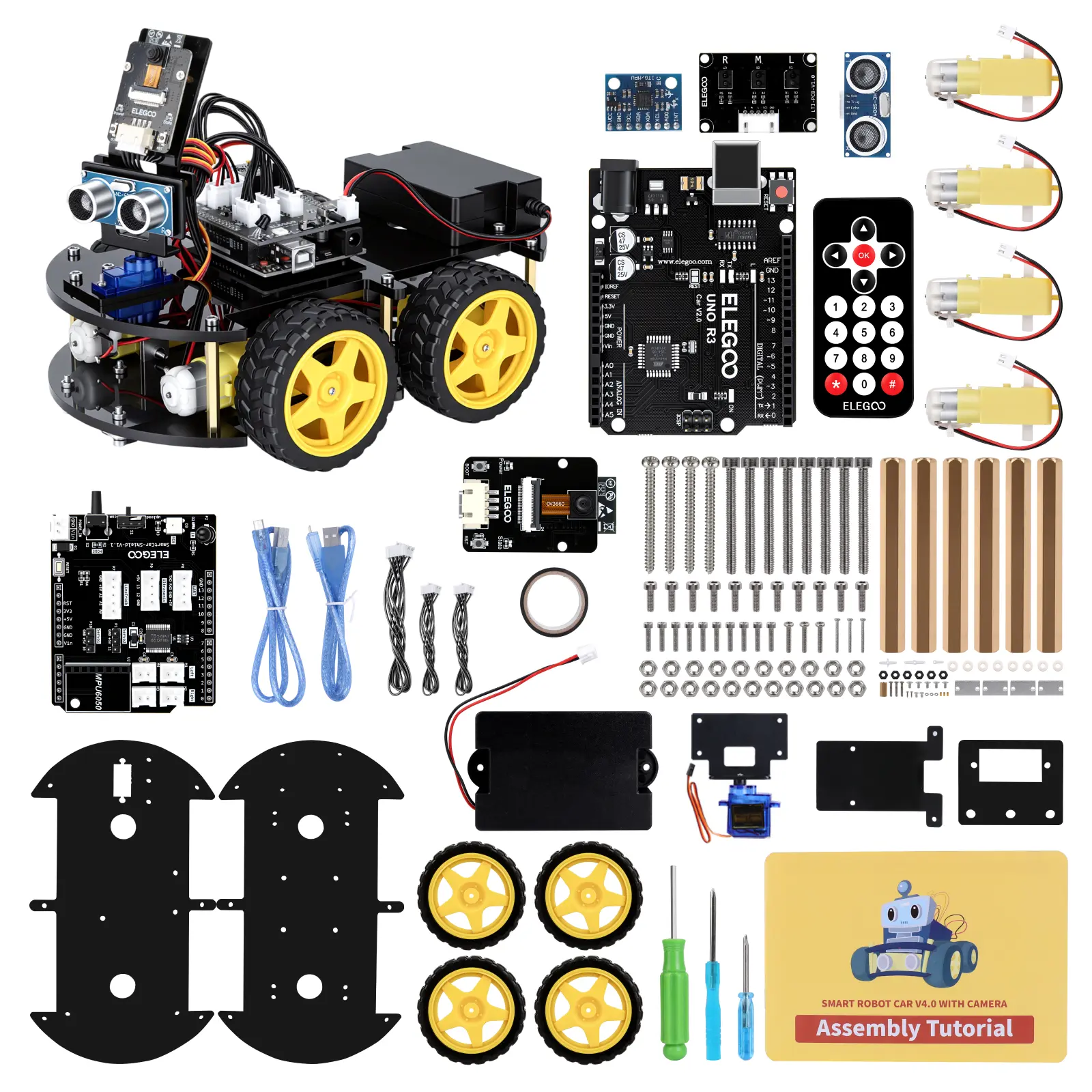 ELEGOO UNO R3 Smart Robot Car Kit V4 for Arduino Robotics for Kids Ages 8-12 12-16 STEM Science Kits Coding Gifts for 8 9 10 11 12 13 14 15 16 Year Old Boys Girls Teens Cool Engineering Building Toys,back to school,back to school haul